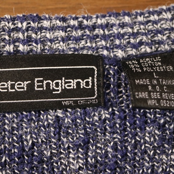 Peter England Blue Geometric Sweater - Picture 5 of 5